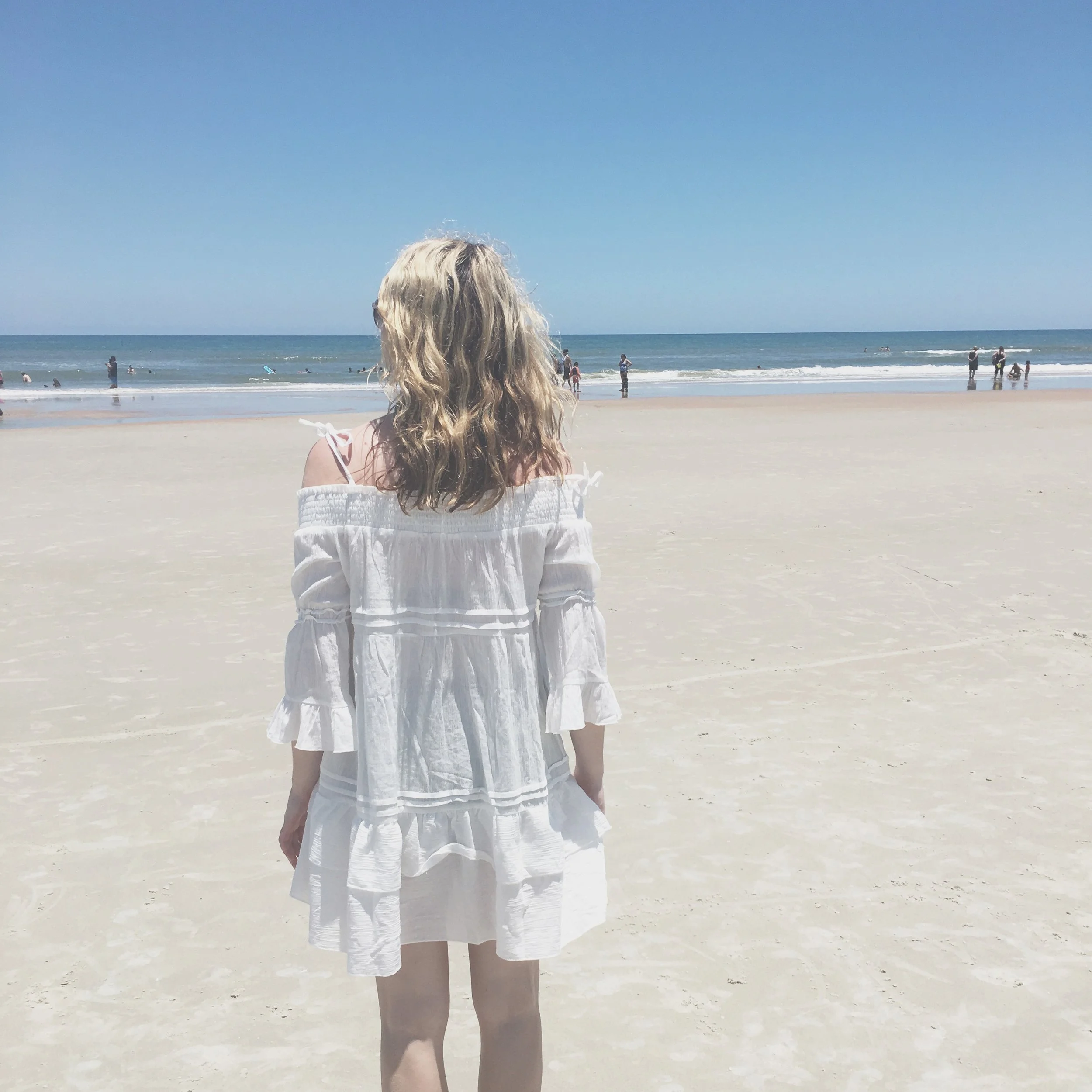 Soaking in the sunshine and ocean air at Ormond Beach
