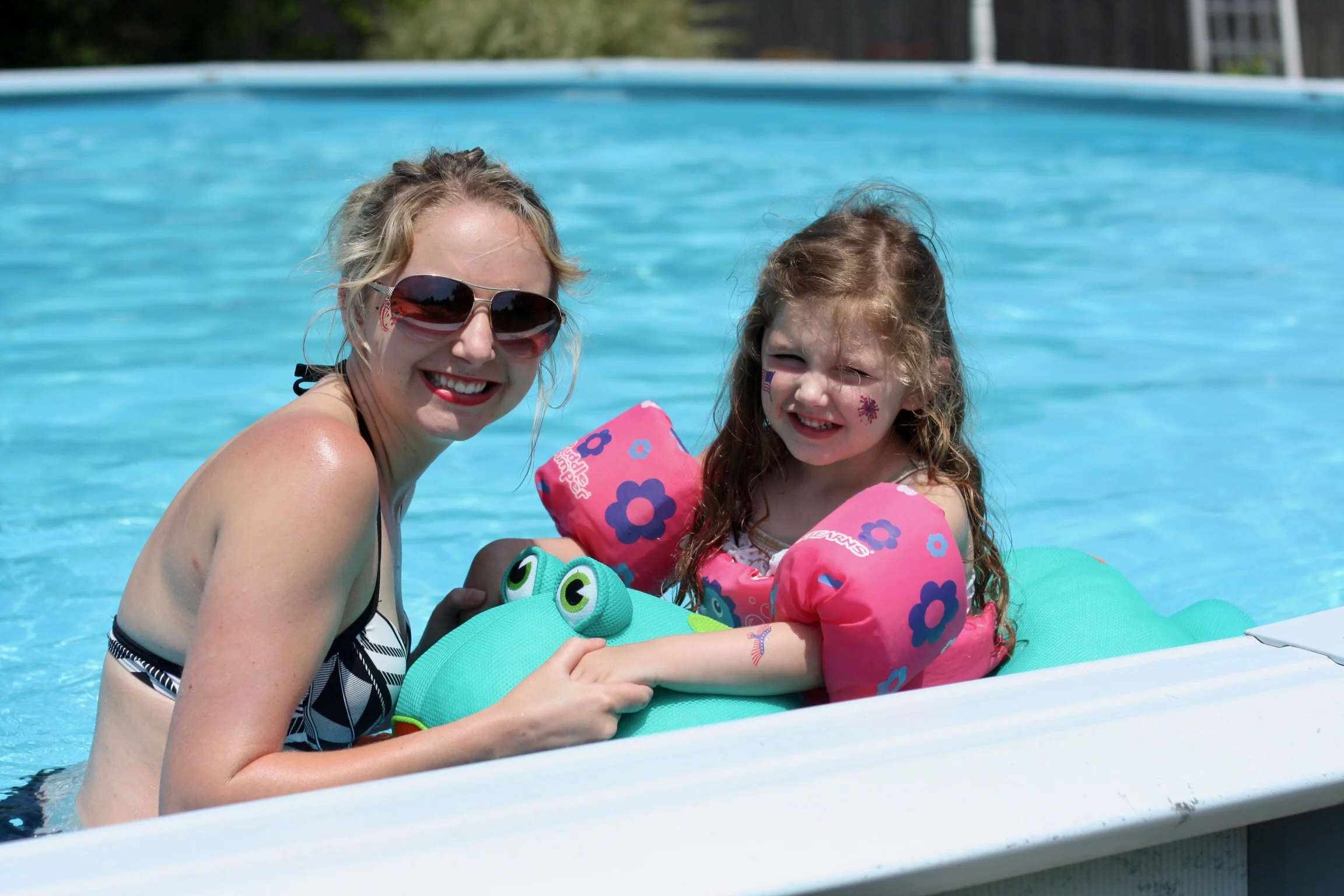 Pool time with my niece, Pippa