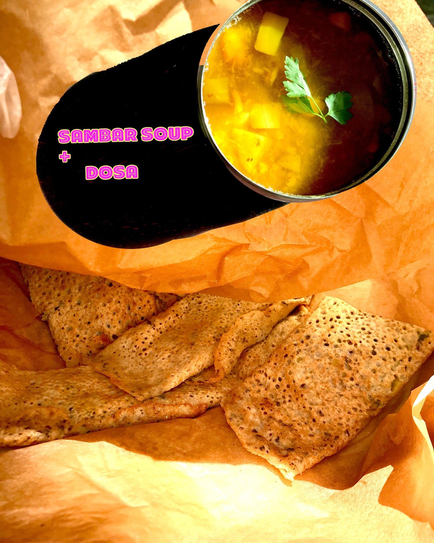 Hey Local Peeps, THIS friday, we will have infamous South Indian (all vegan) Specialties:
DOSA and SAMBAR Soup- to pick up, at our Home Store, 10 am to 1 pm. 

For $7, you will get:
- 2 small dosas (Crepe like/ pancake like, made from black beans and