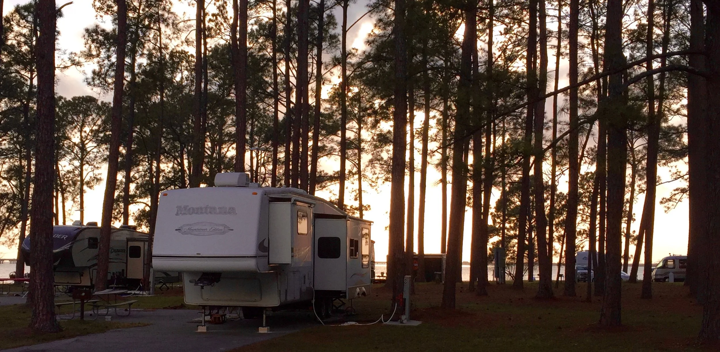A campground on Mobile Bay