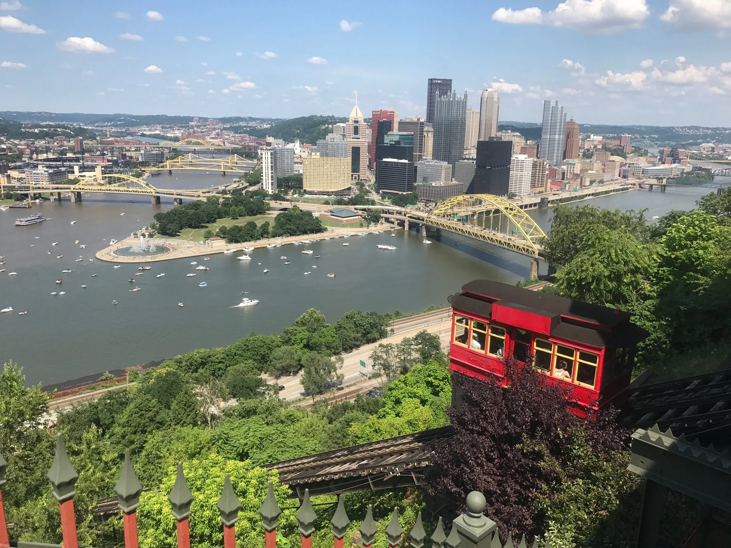 Downtown Pittsburgh as seen from the top of the Duquesne Incline. RickHolmes photo
