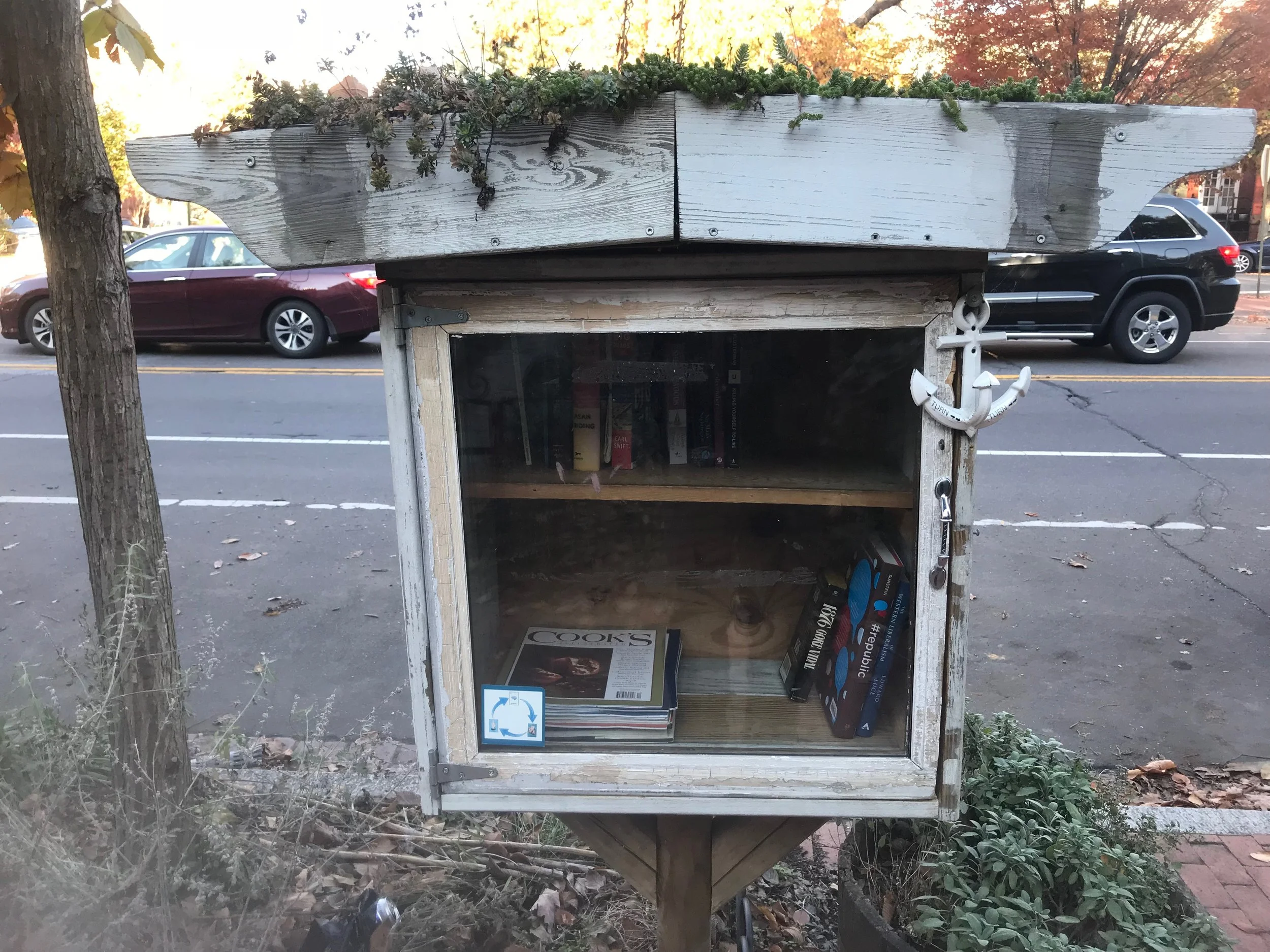 A Little Free Library box in Washington, DC