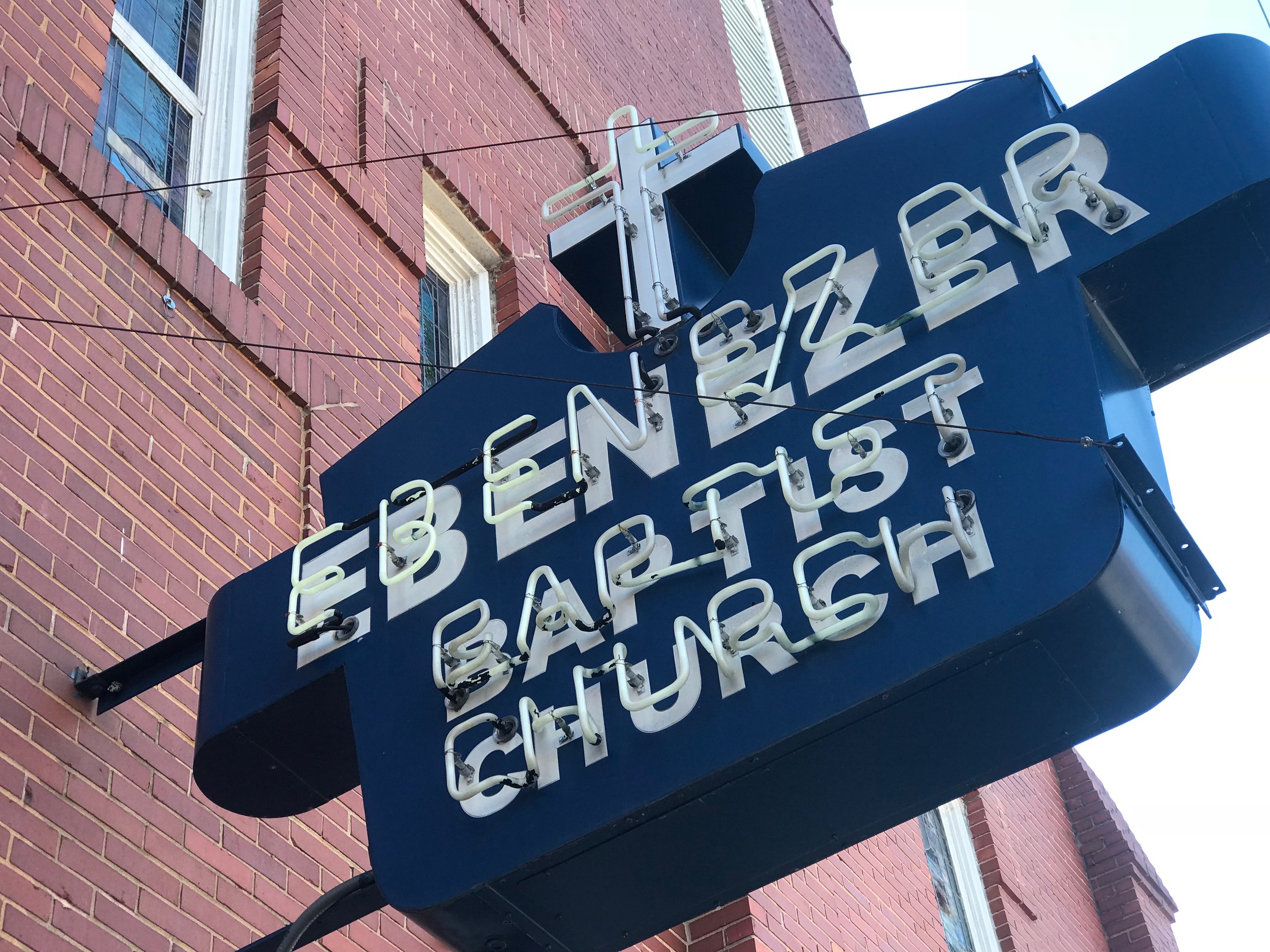  Atlanta: The voice of Dr. Martin Luther King Jr. can still be heard in the historic Ebenezer Baptist Church, which is now part of the National Park Service's MLK National Historic site. A new, larger Ebenezer Baptist Church has been built across the