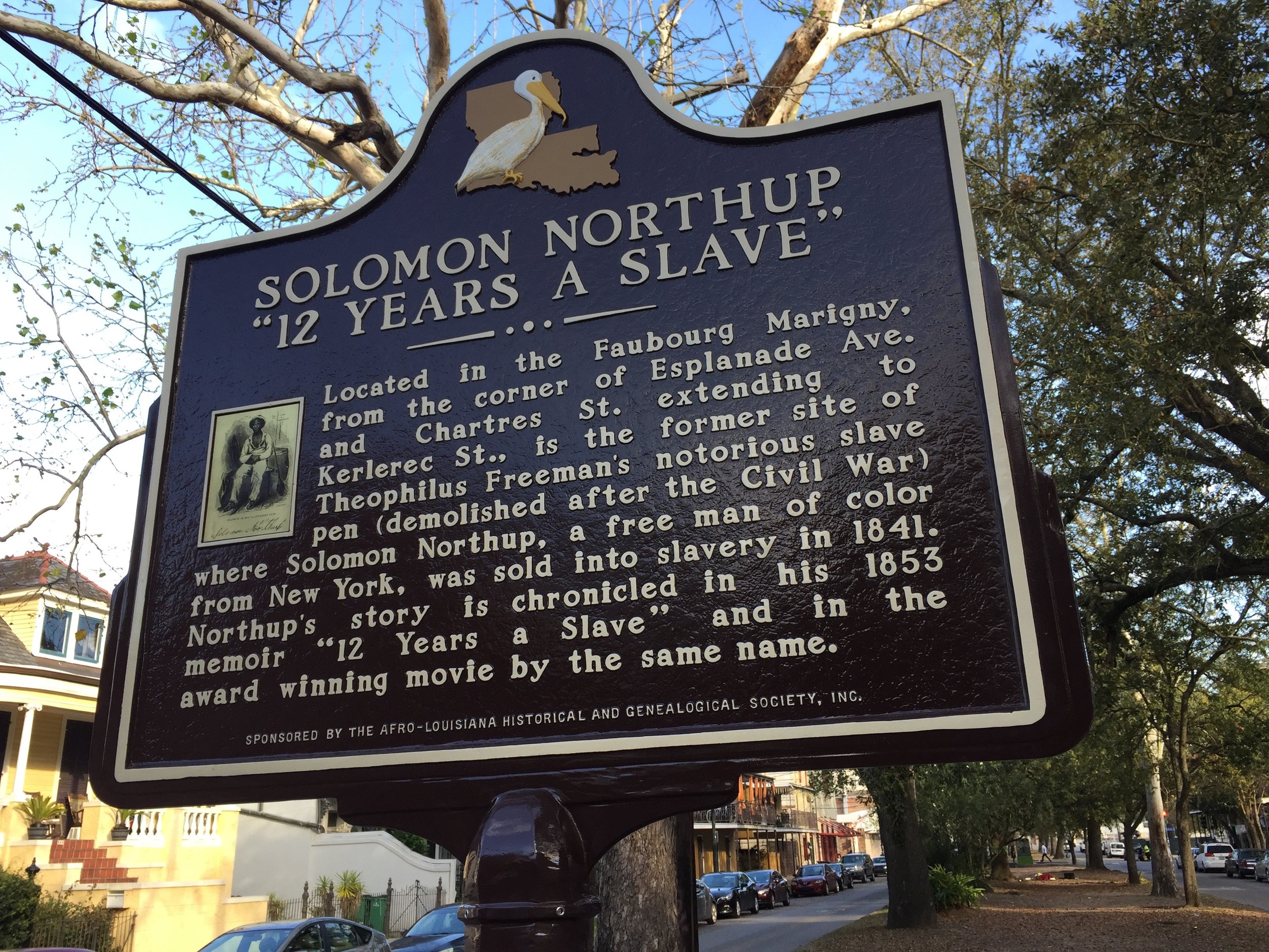 New Orleans, La.: A historic marker notes where one of the city's notorious "slave pens" was located.   