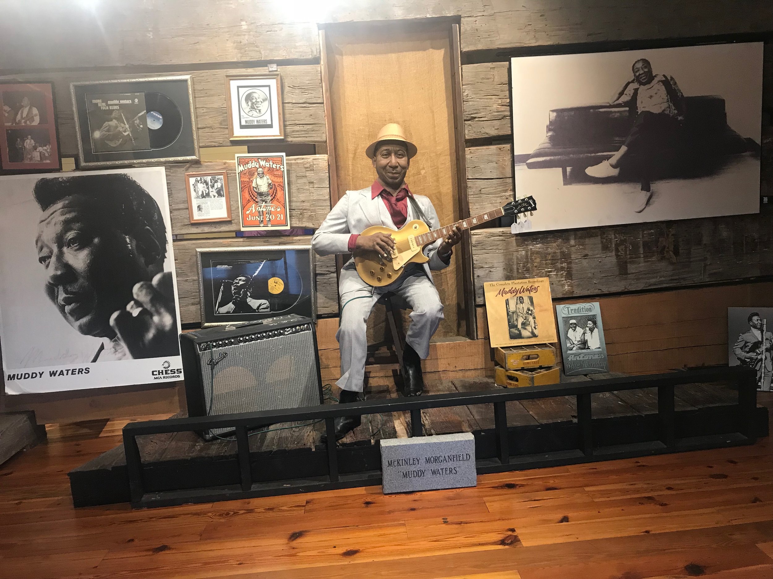  The sharecropper shack where Muddy Waters lived is on display at the Delta Blues Museum in Clarksdale. 