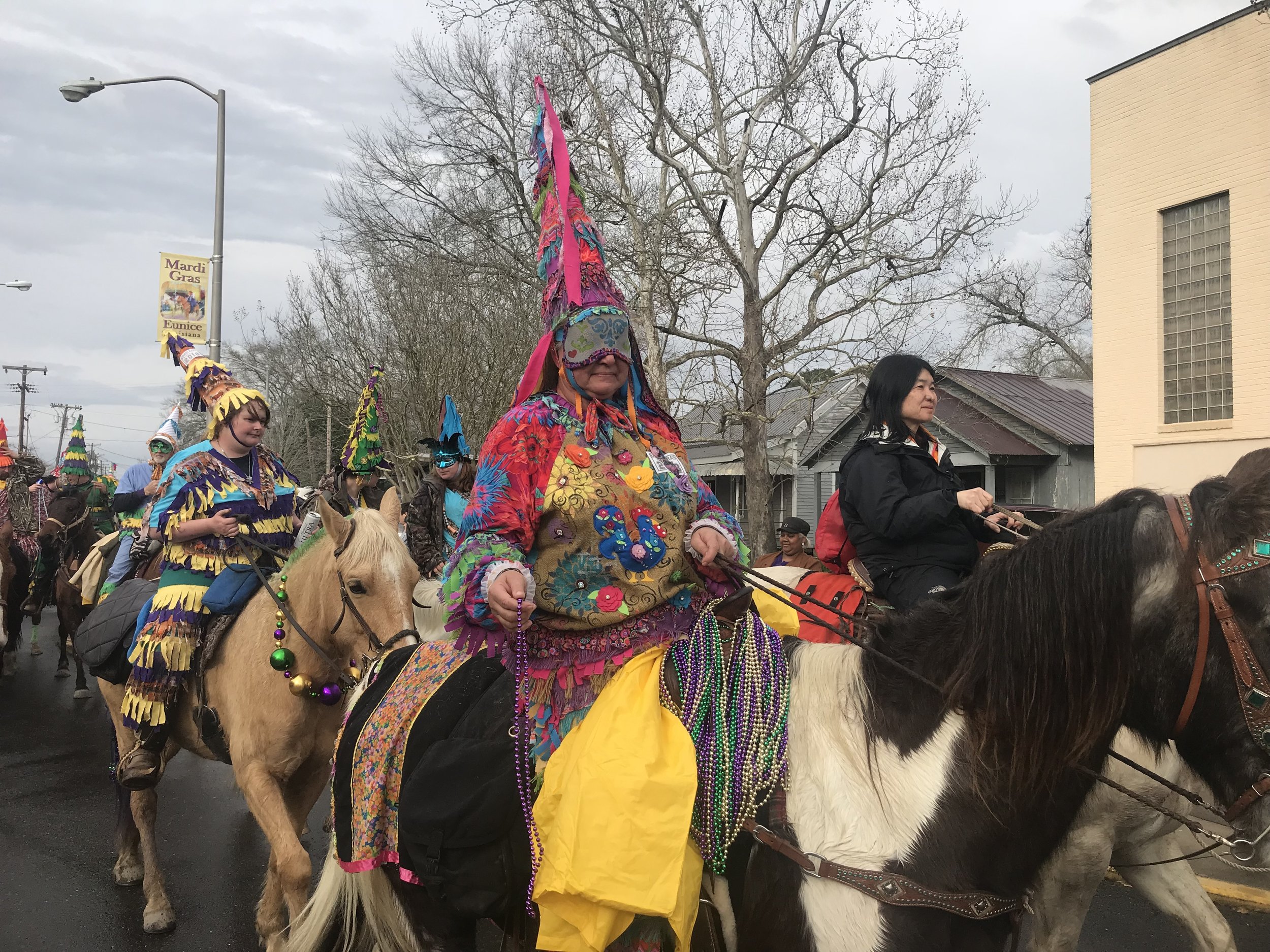  Homemade costumes in the Mardi Gras parade in Eunice, Louisiana. 