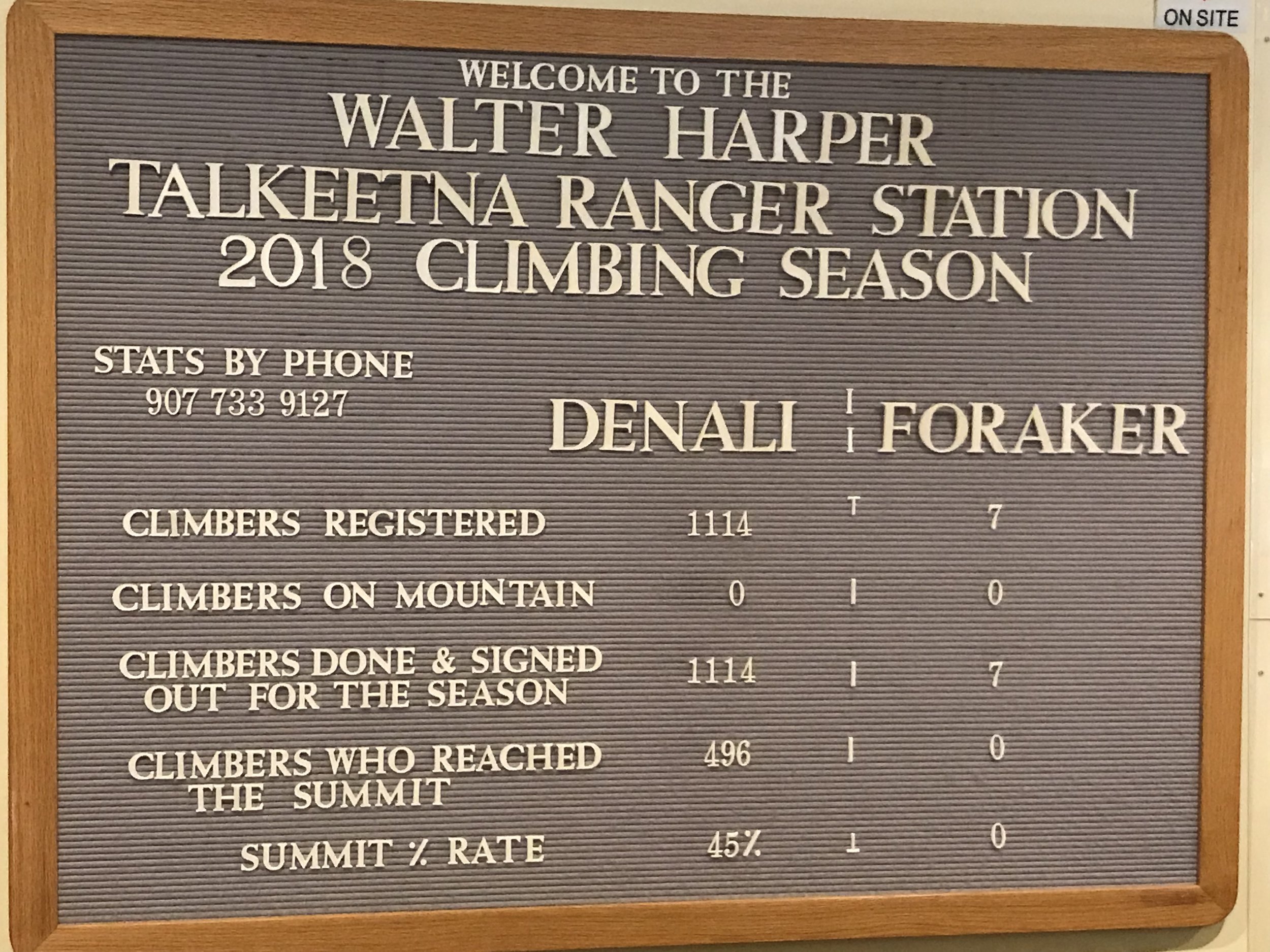  The season for climbing Denali ends July 1. After that, it’s too dangerous for glacier climbing. Less than half of the experienced climbers who tried this year made it to the summit. 