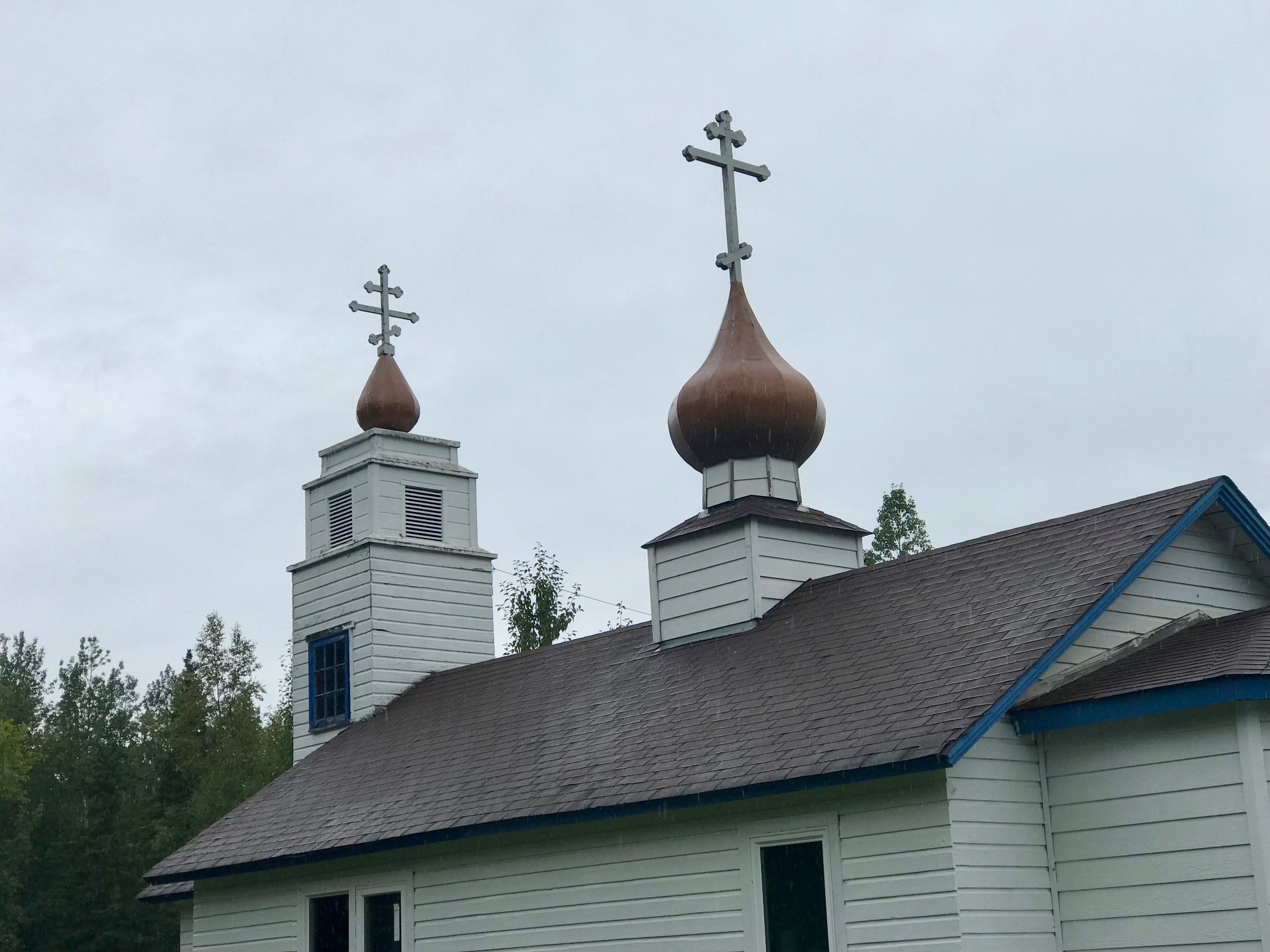  St. Nicholas Church in Eklutna, Alaska, was founded by Russian missionaries.      