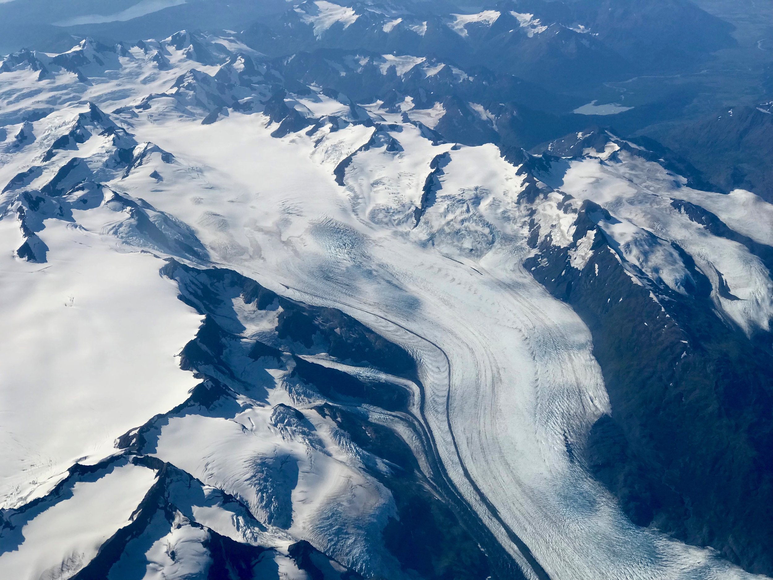  The mountains of Alaska, from the air. 