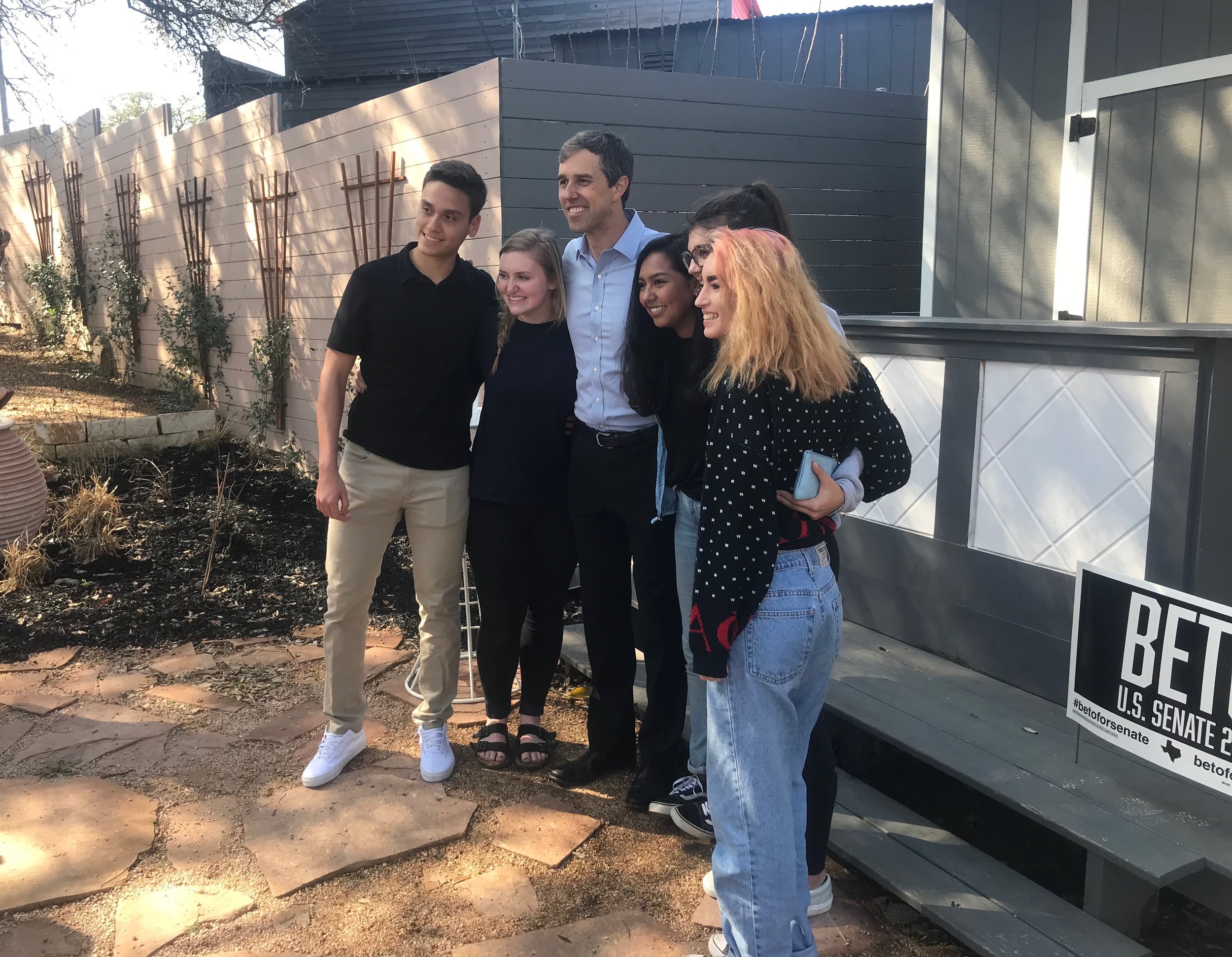  Beto O’Rourke poses with supporters in Richmond, Texas, earlier this year. 