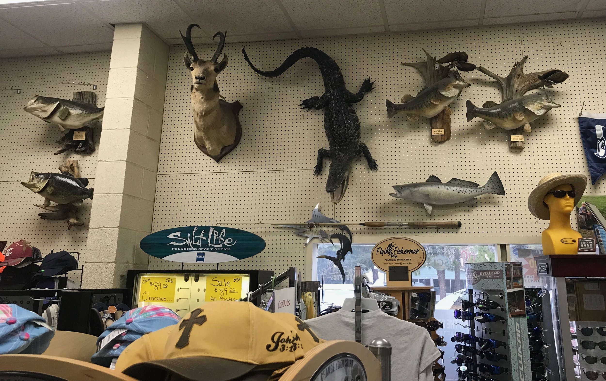  Trophies on display at the Fisherman’s Choice,  a local center of activity in Eastpoint, Fla.      