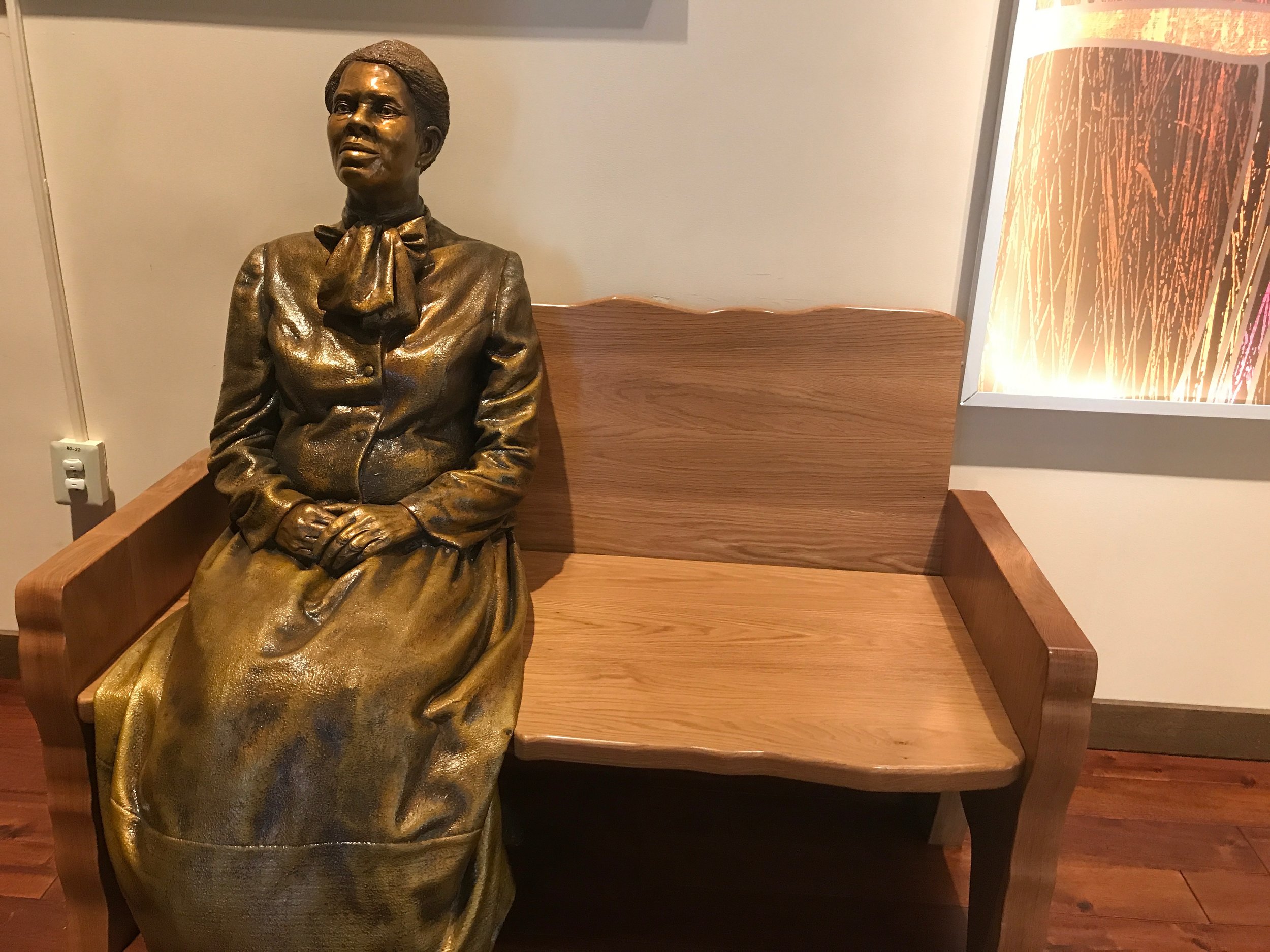  A statue of Harriet Tubman awaits company at the Harriet Tubman Underground Railroad National Historical Park in Cambridge, Md. 