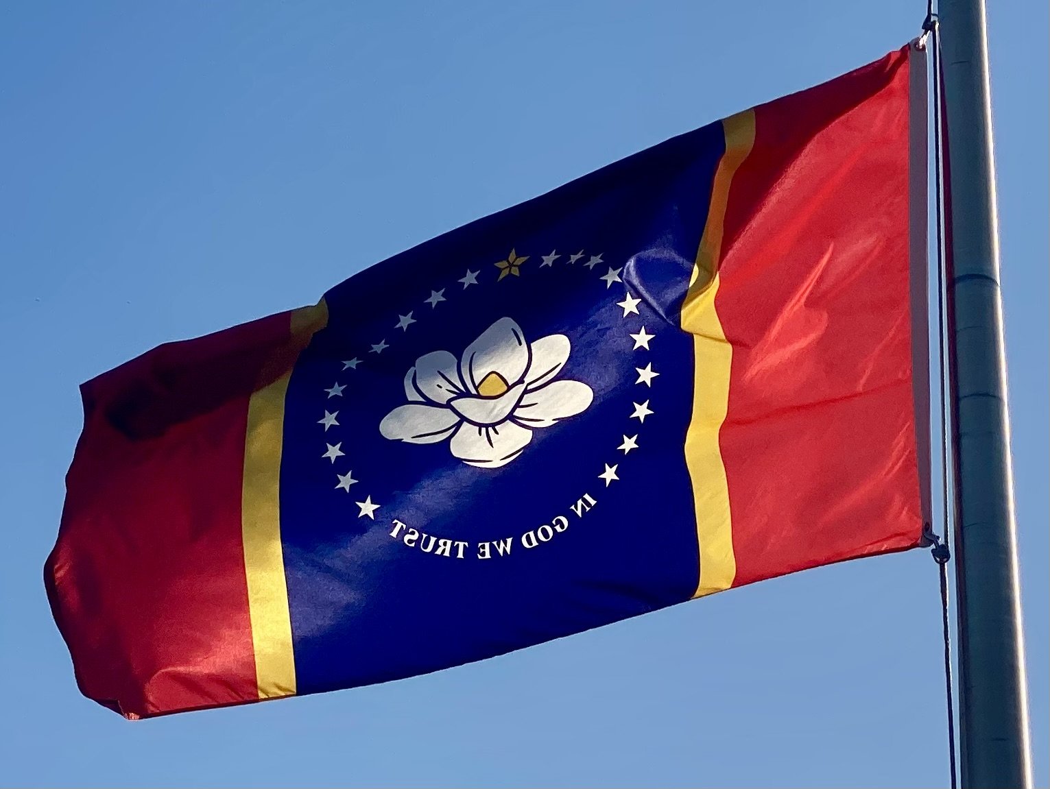  Mississippi changed its state flag in 2020, replacing the Confederate battle flag with a magnolia blossom. 
