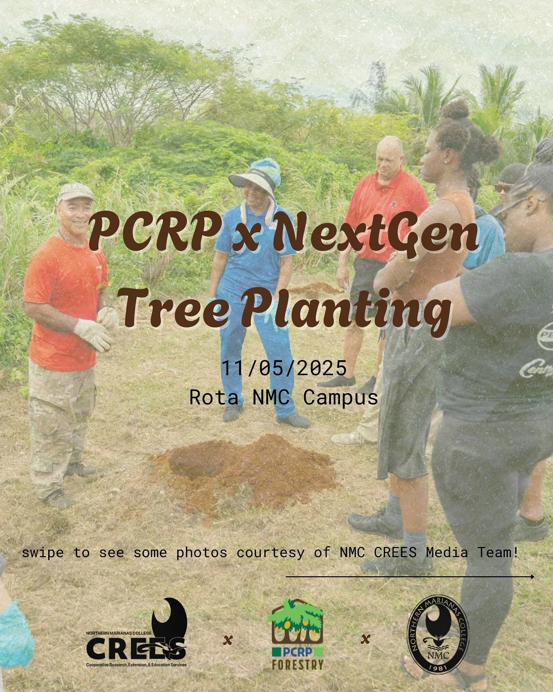 🌳 Our forestry team had a collaborative tree planting and GIS demonstration with NextGen at the NMC Rota campus. NextGen hosted students from Tennessee State University (TSU) for an experiential field trip in the Mari&aring;nas, including an overnig