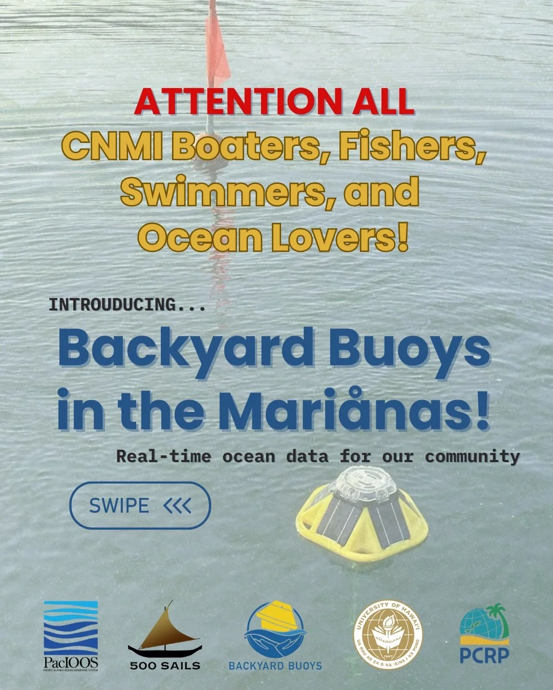 📣Calling out to all ocean lovers! 🩵🌊

Some exciting things are about to happen. Backyard Buoys are going to be deployed in Saipan later this week on Thursday and Friday. Swipe through this carousel to learn more about them!

Please feel free to co