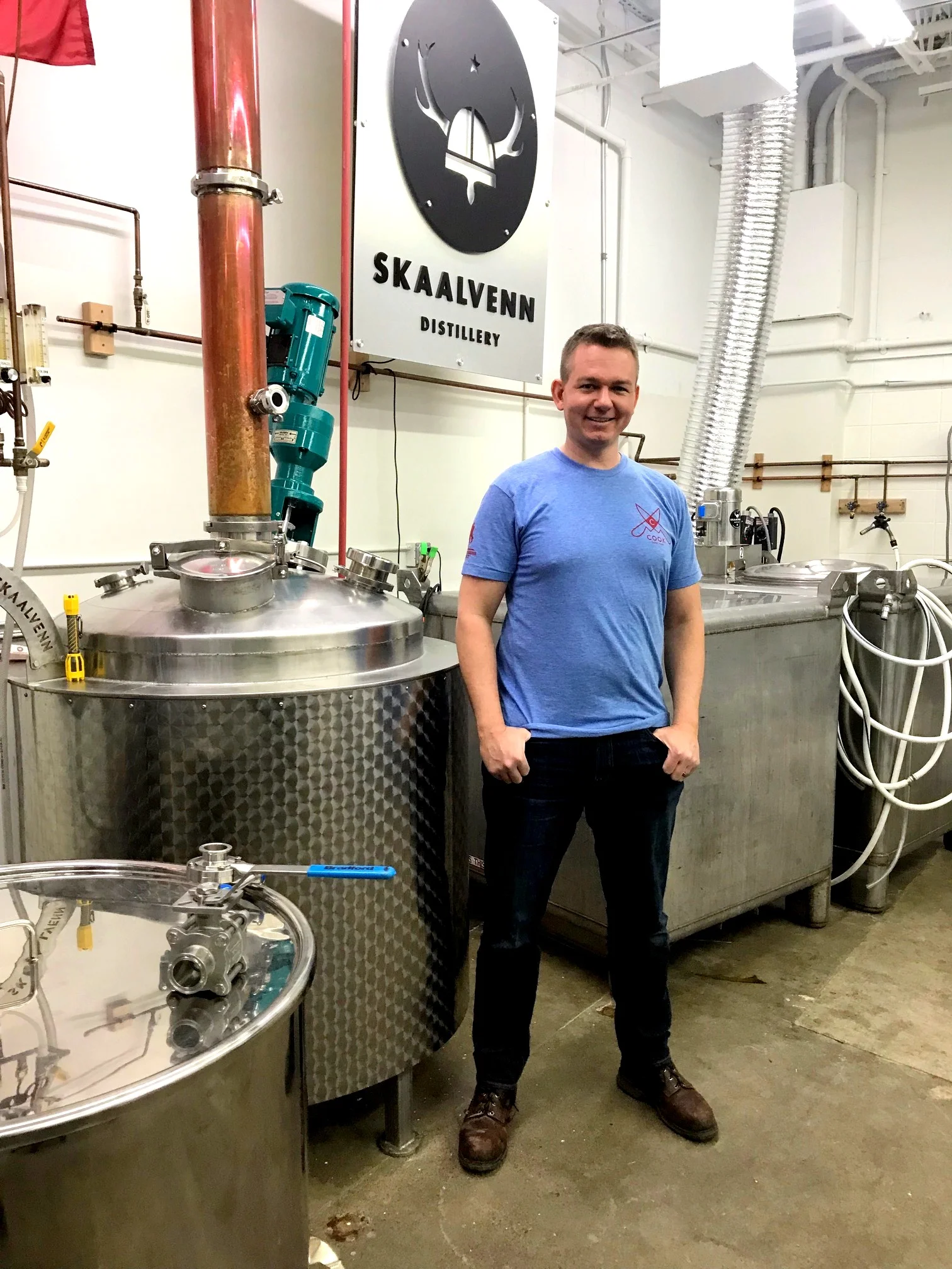 Tyson in his production space in Brooklyn Park, MN