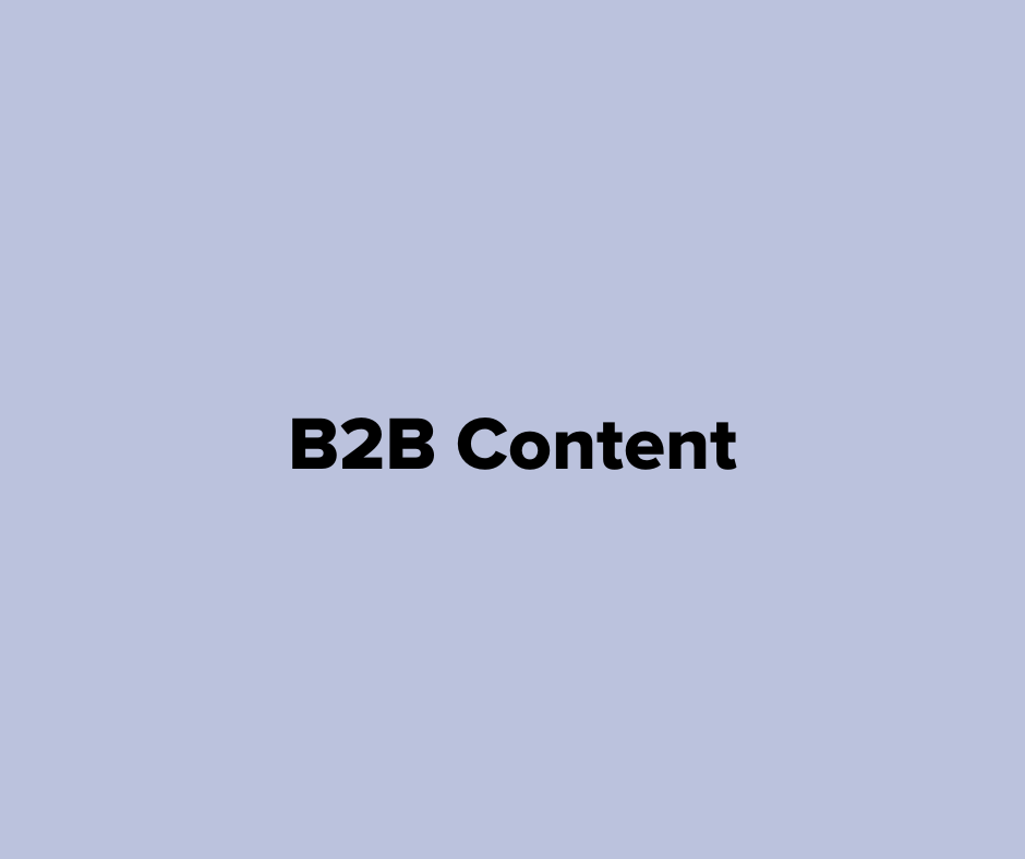 B2B articles &amp; thought leadership content