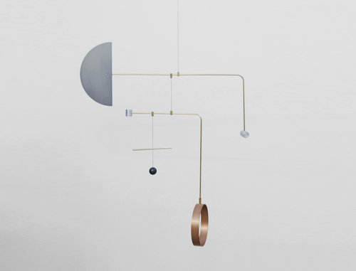 I love this shape play. Point-Counterpoint Mobile B by Ladies and Gentlemen Studio in Brooklyn.
