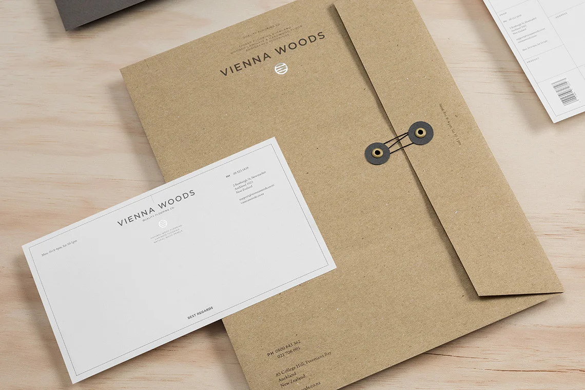 The contrast in layout (Simple versus the tiling inspired grid peaking in the upper right corner) with simple silver foil of the logo. Vienna Woods says Best Regards.
