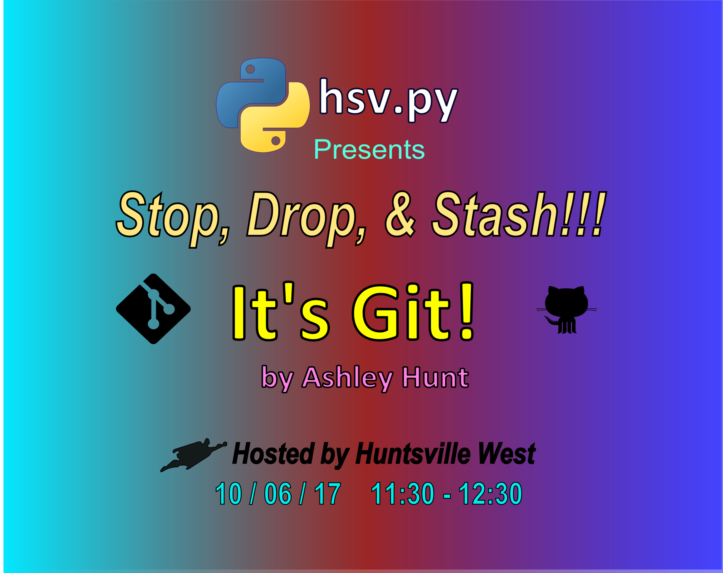 Ashley Hunt will be talking about GIT!