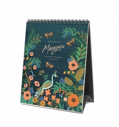 Rifle Paper co. midnight menagerie desk calendar