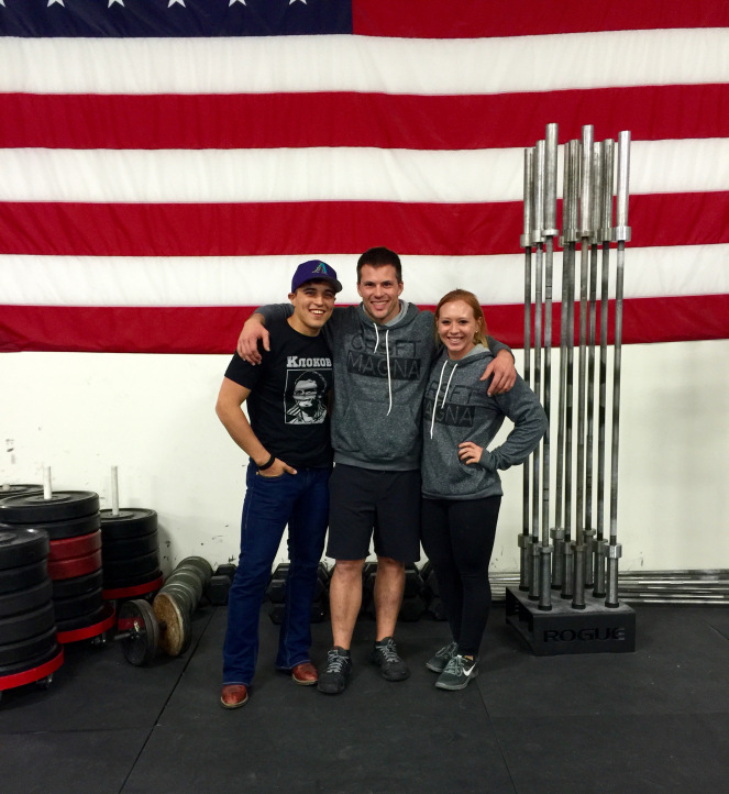 Pictured left to right: Joe, Brian, myself at CrossFit Magn