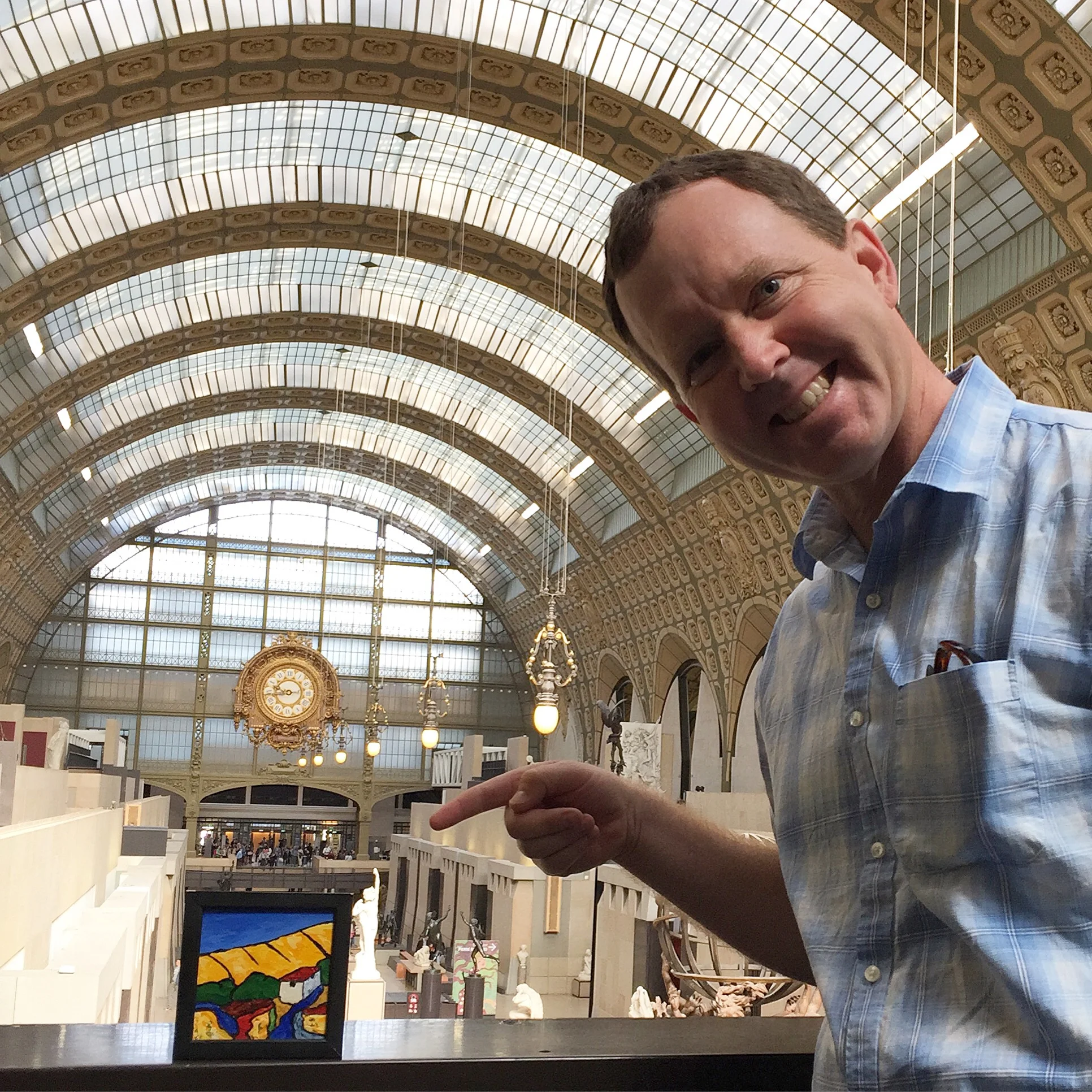 No fear - Eric snuck in and exhibited a small painting of his into the Musée d'Orsay in Paris.