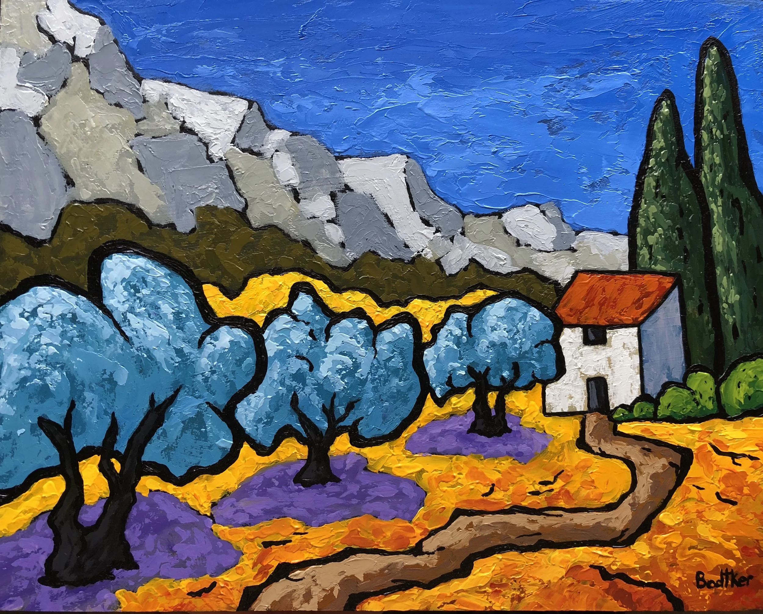 Olive Trees Near Saint Remy - 8x10