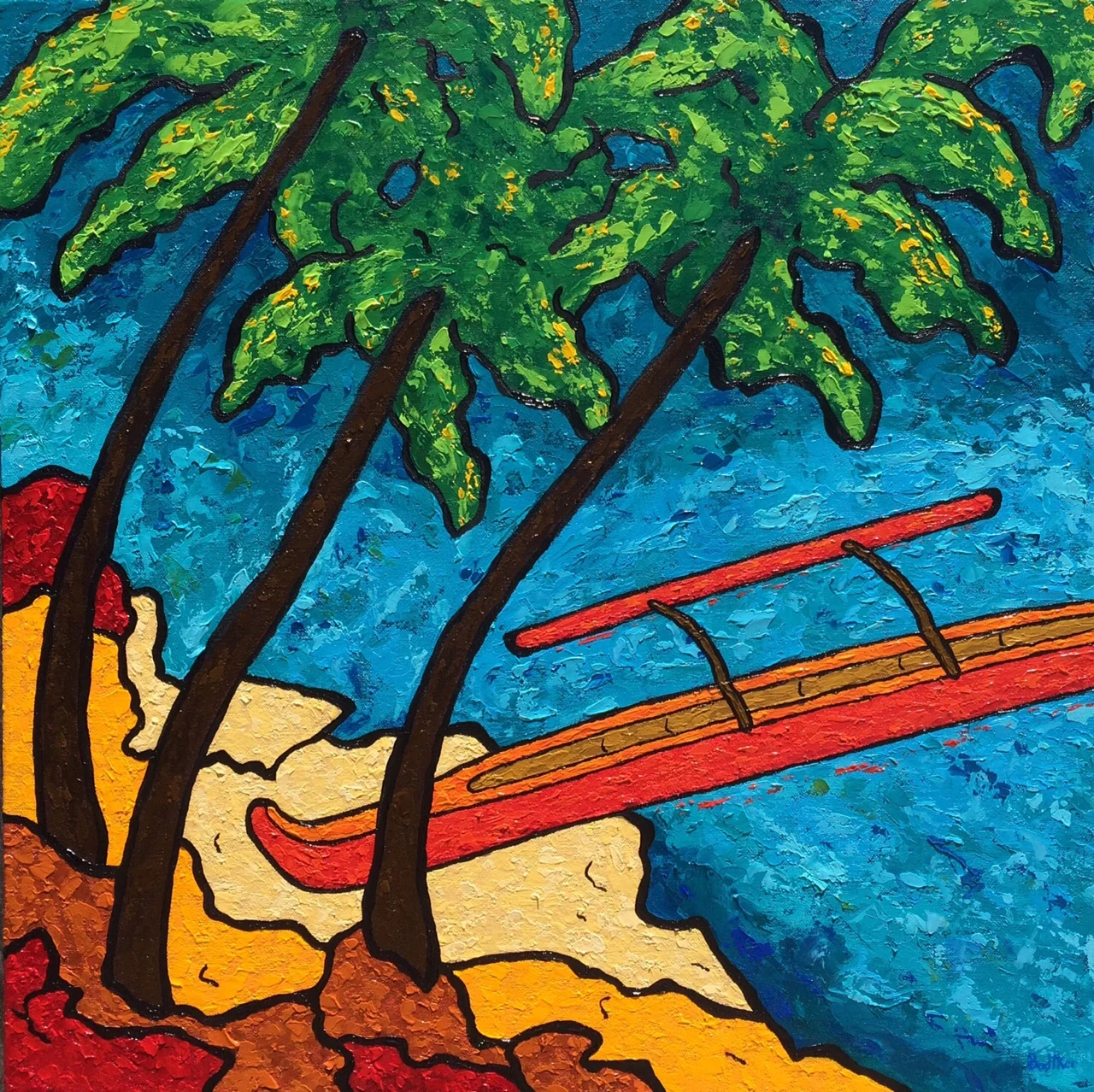 Hawaiian Outrigger - 24x24