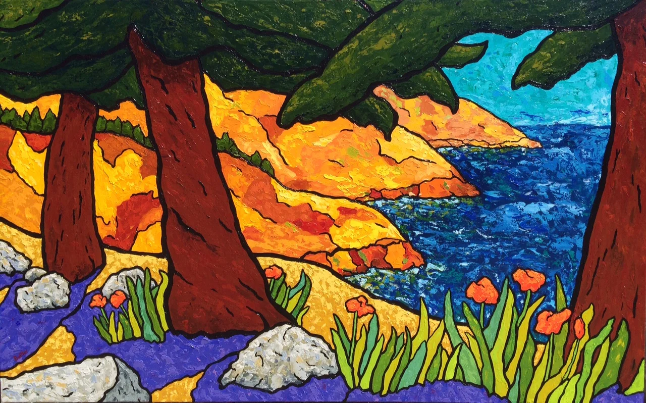 Big Sur Through the Redwoods - 30x48