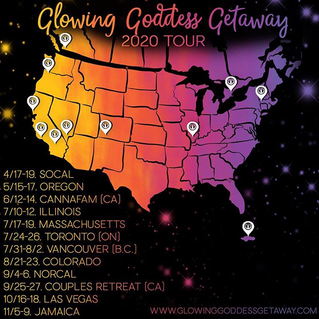 This is it!!! Dates have been finalized for our 2020 tour! We cannot wait to bring the Getaway to so many new locations and return to all our existing cannasister communities! Join us next year!! Tix will be available for ALL dates and locations by O