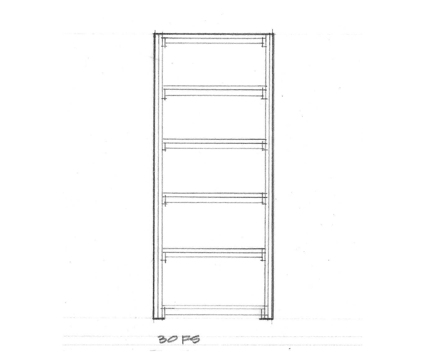 w 30" x h 73" shelving