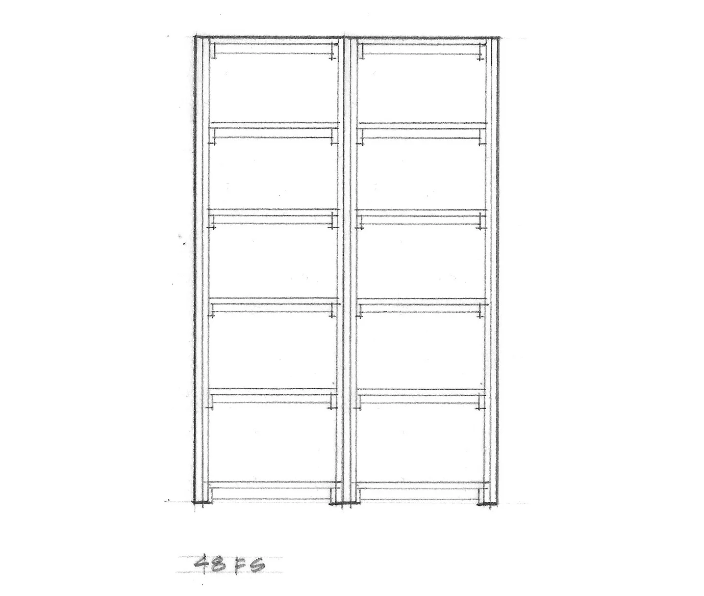 w 48" x h 73"  shelving