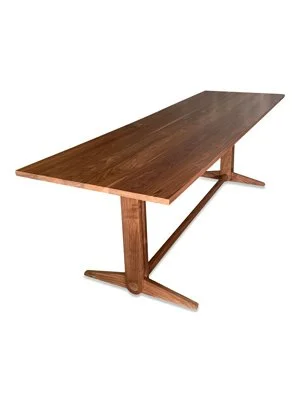 84" x 30" trestle table - walnut