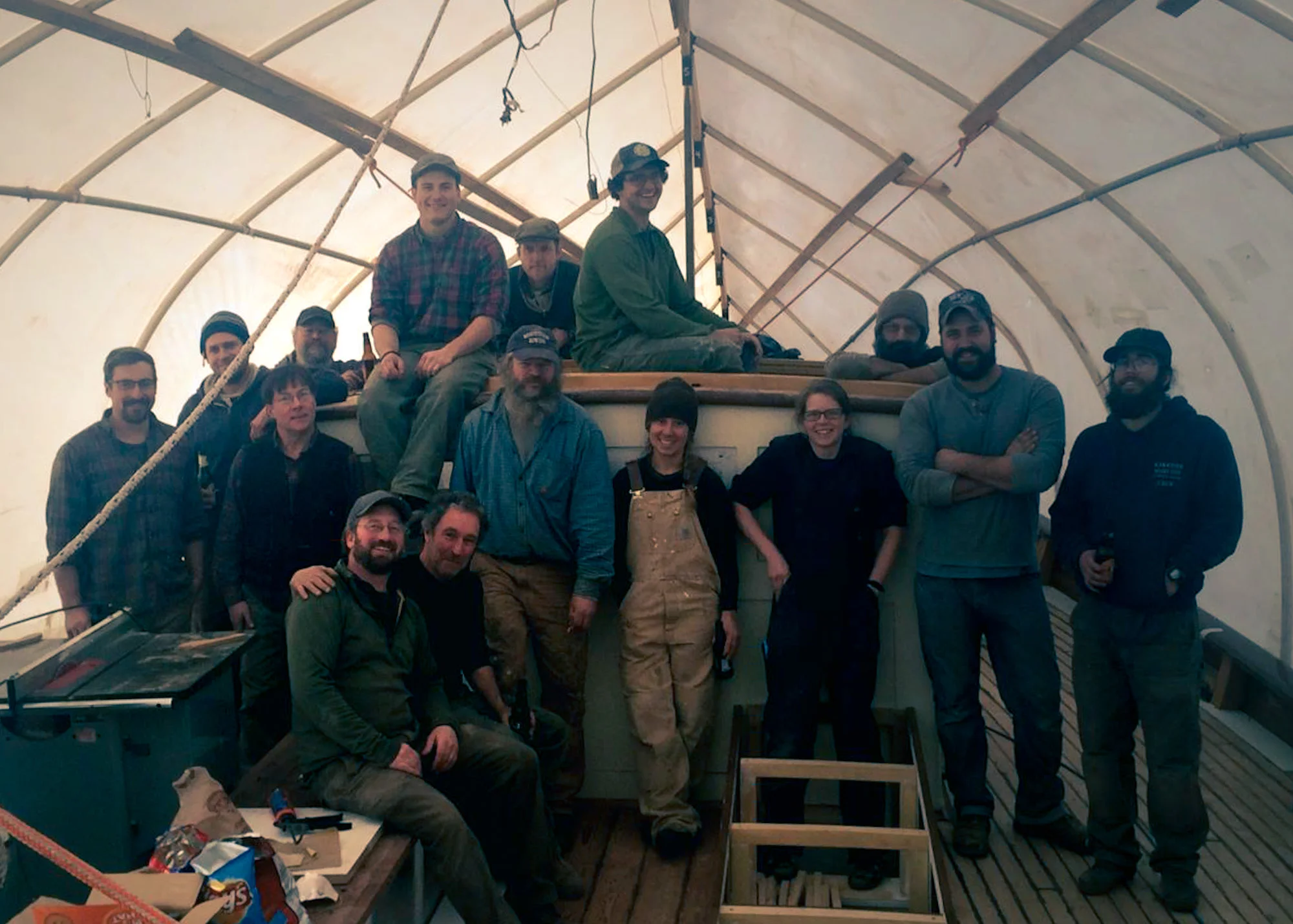 Ladona's hardworking rebuild crew.