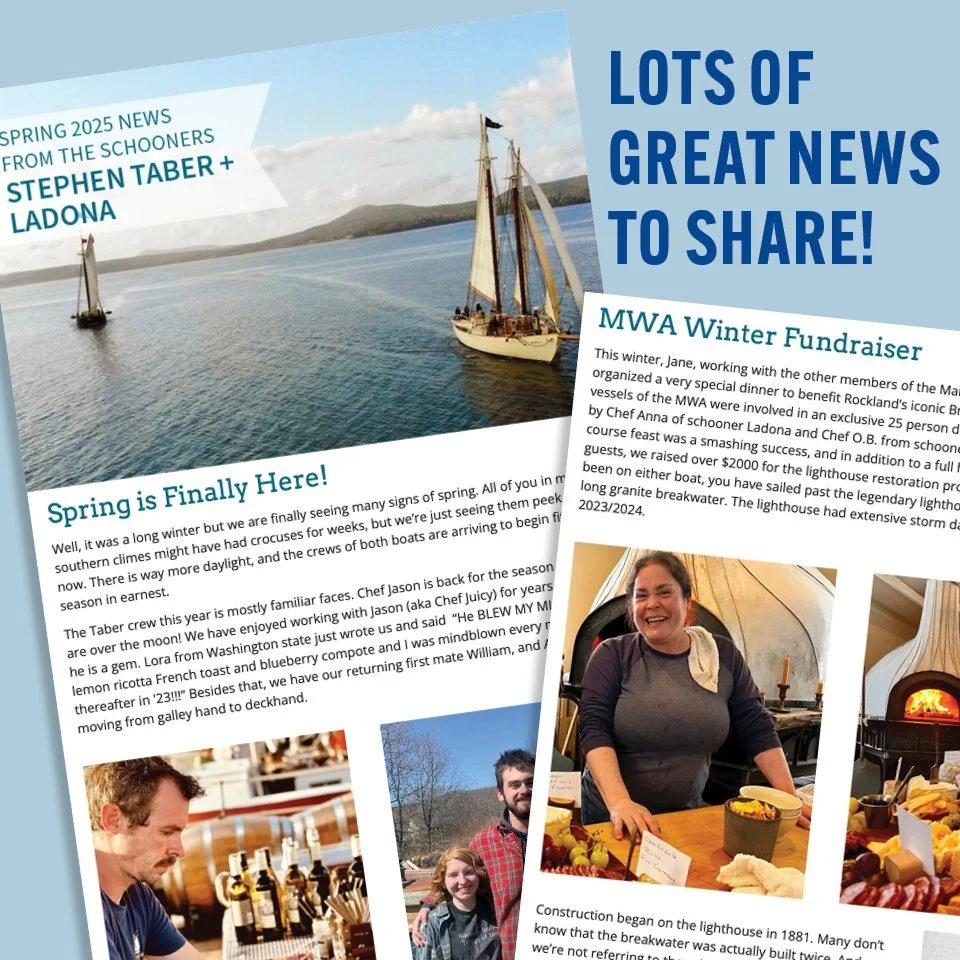To view our Spring 2025 newsletter that's filled with great news, click on the LinkTree link in our Instagram bio and then click &quot;Happy Spring 2025 from the schooners!&quot; to read all about it.
⚓
#schoonerladona #thisiswindjamming #mainewindja