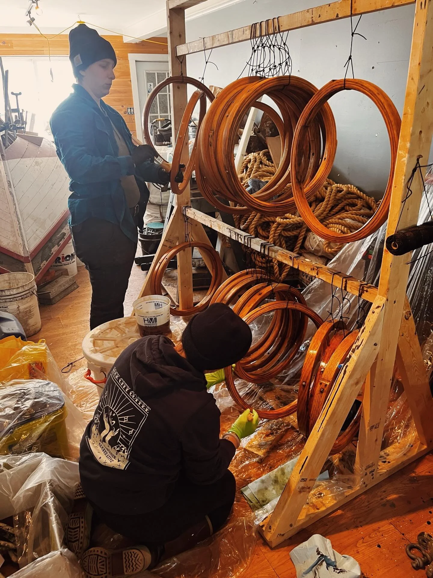 This week in the shop&hellip; our mast hoops are getting a facelift!