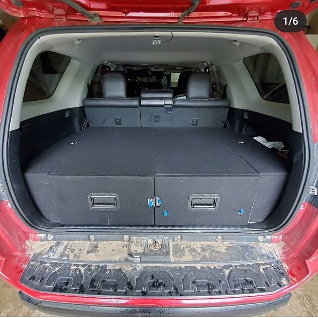 @t4radventure got some drawers done for the 5th gen. Although official plans are coming soon for 5th gen 3rd gen 2nd gen, raptor, GX470, landcruiser, Landover, Xterra. This isn't a bad way to do it in the meantime!!!!!!