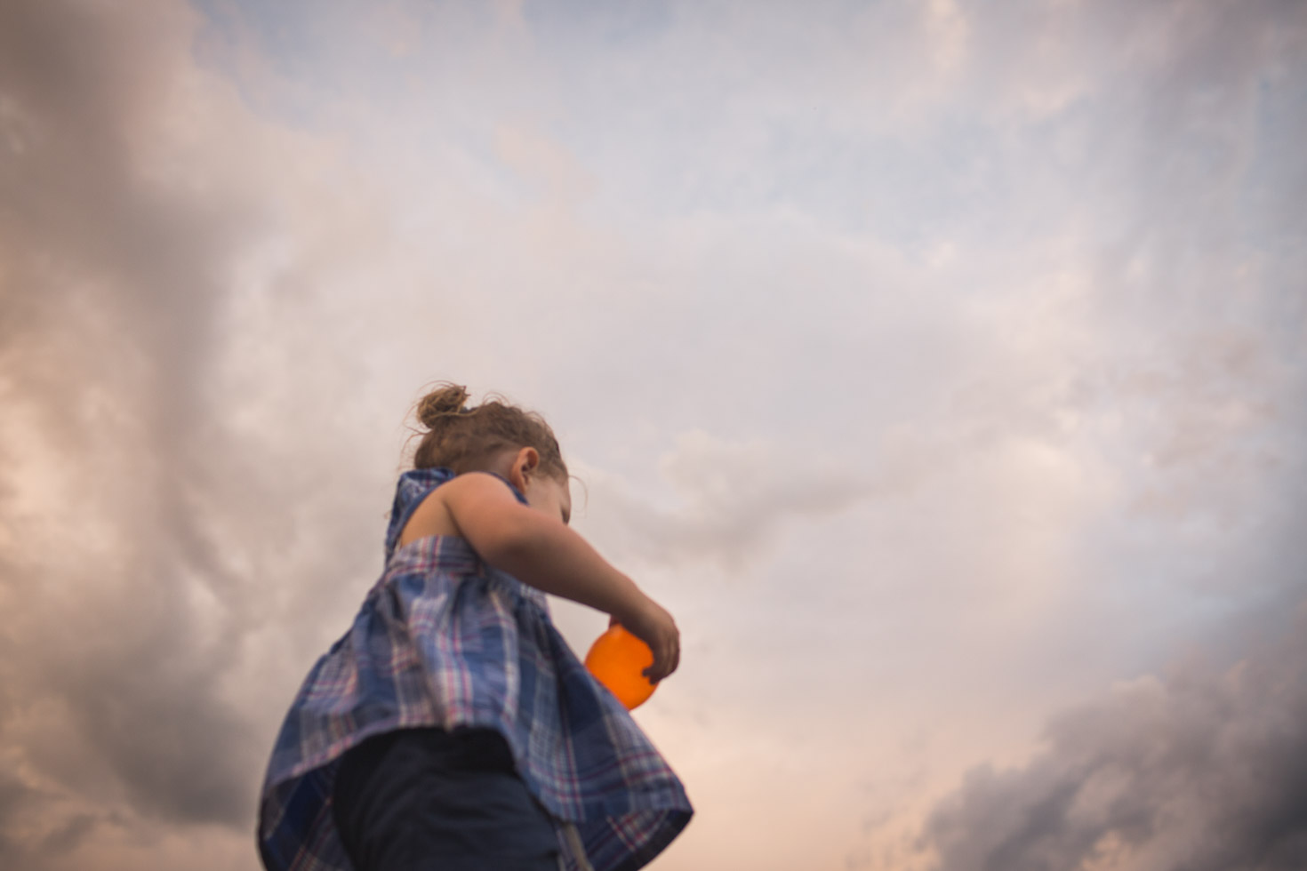 Girl Walking, sky is her limit, clouds, wind, connection 