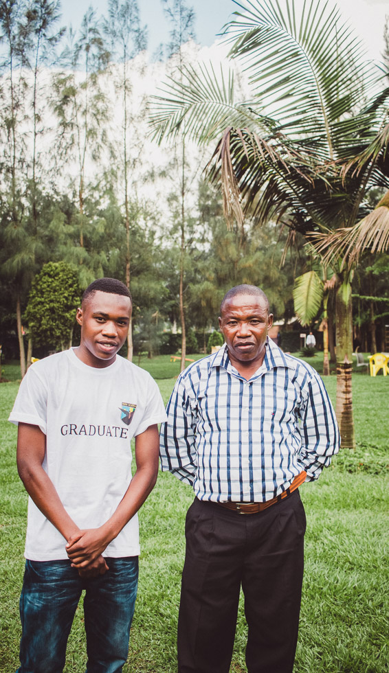 Portrait of Father and son in Rwanda 