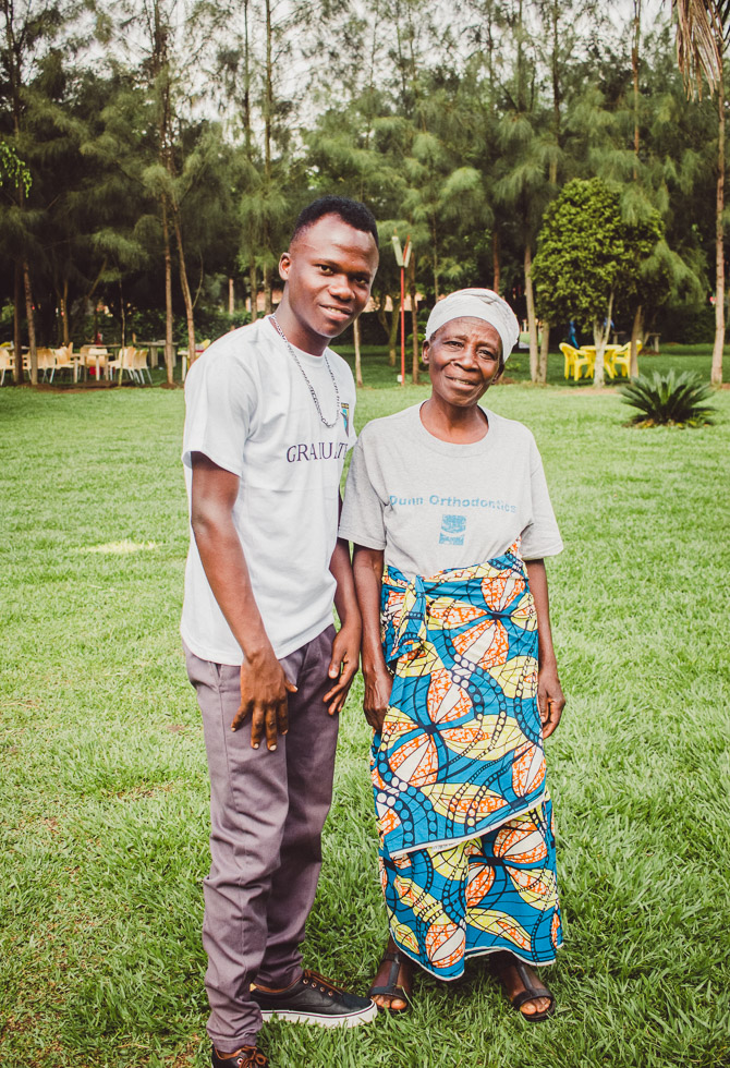 Portrait of mother and son in Rwanda 