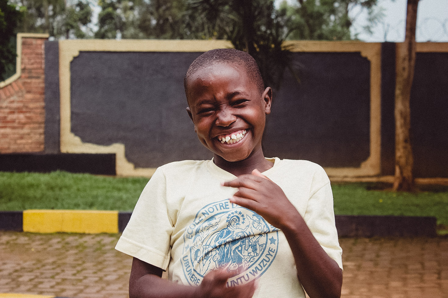 child full of joy in Rwanda 