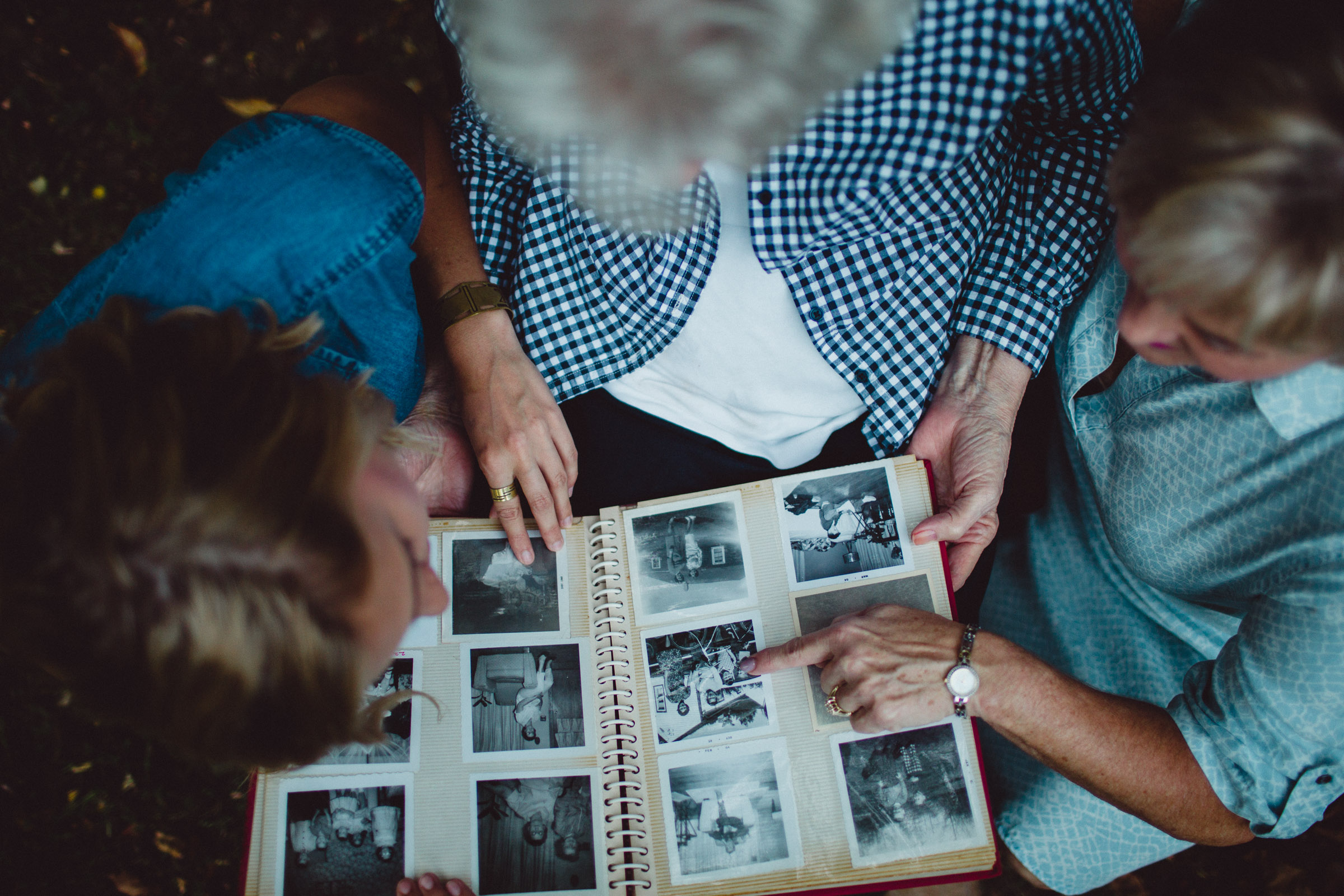 looking at a generational book of images