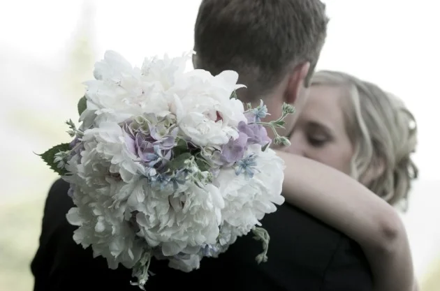 {BRIDAL BOUQUETS} Peonies, Sunflowers and Lavender were used in these bridal bouquets for weddings at Breckenridge, Keystone and Beaver Creek.