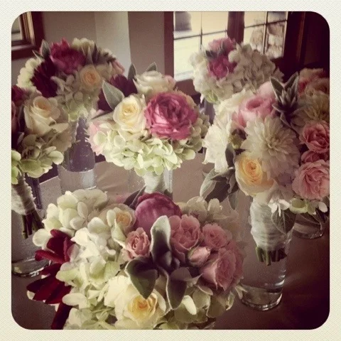 Bridal Bouquets for a wedding at the Silverthorne Pavillion in Silverthorne, Colorado