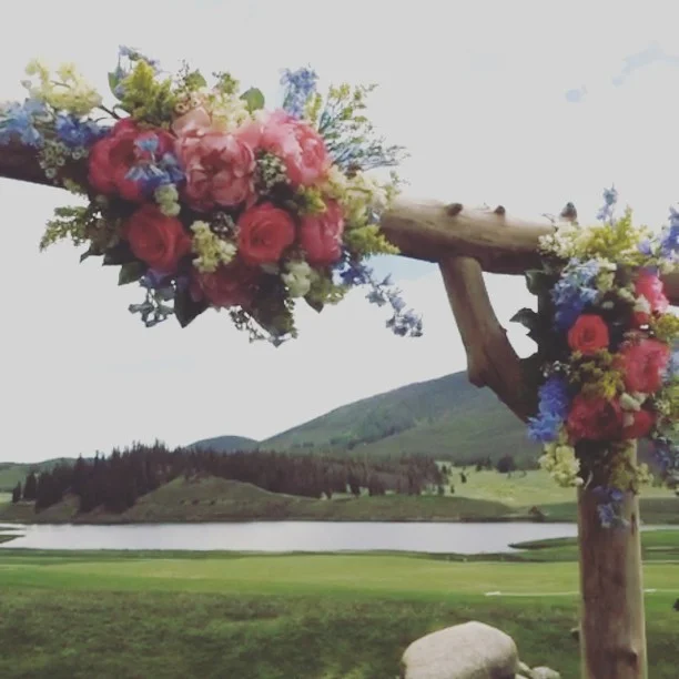 Ceremony scene for today's wedding.