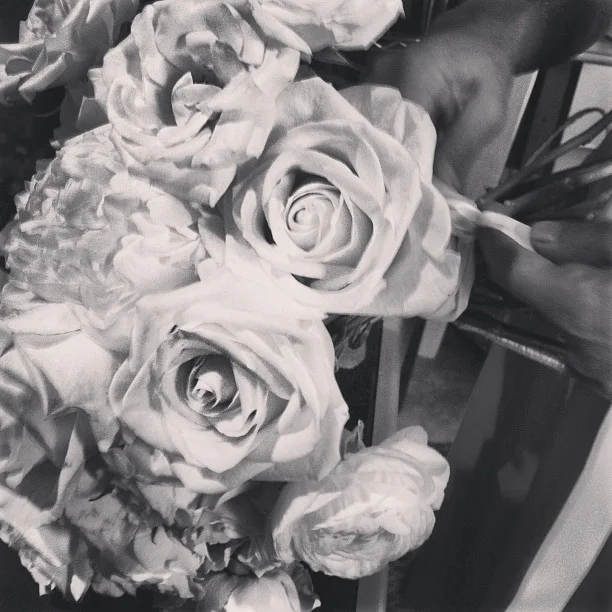 Emergency bridal bouquet for a wedding today! Good thing we haven't left yet. They got lucky.