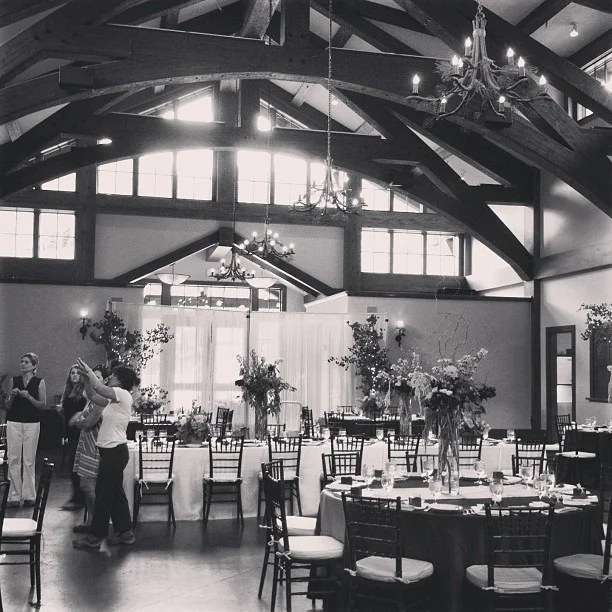 Last-minute touches for the reception. // #vail #vailvalley #vailwedding