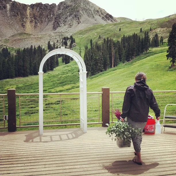 Before. // #wedding #florist #ceremony #breckweddings