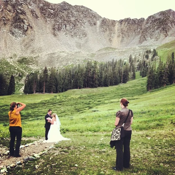 Susan Pacek on the job! // #colorado #wedding #photography